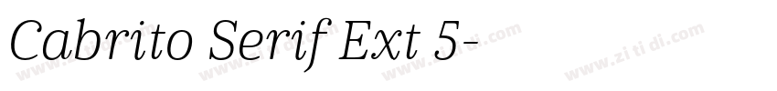 Cabrito Serif Ext 5字体转换